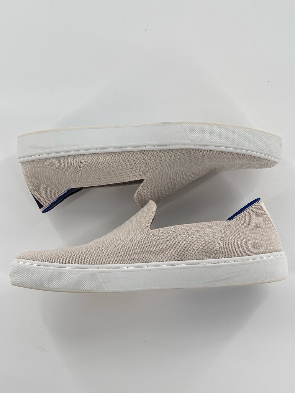 Rothy's The Original Knit Slip On Sneaker Sand Beige Size 8.5 - Picture 5 of 9